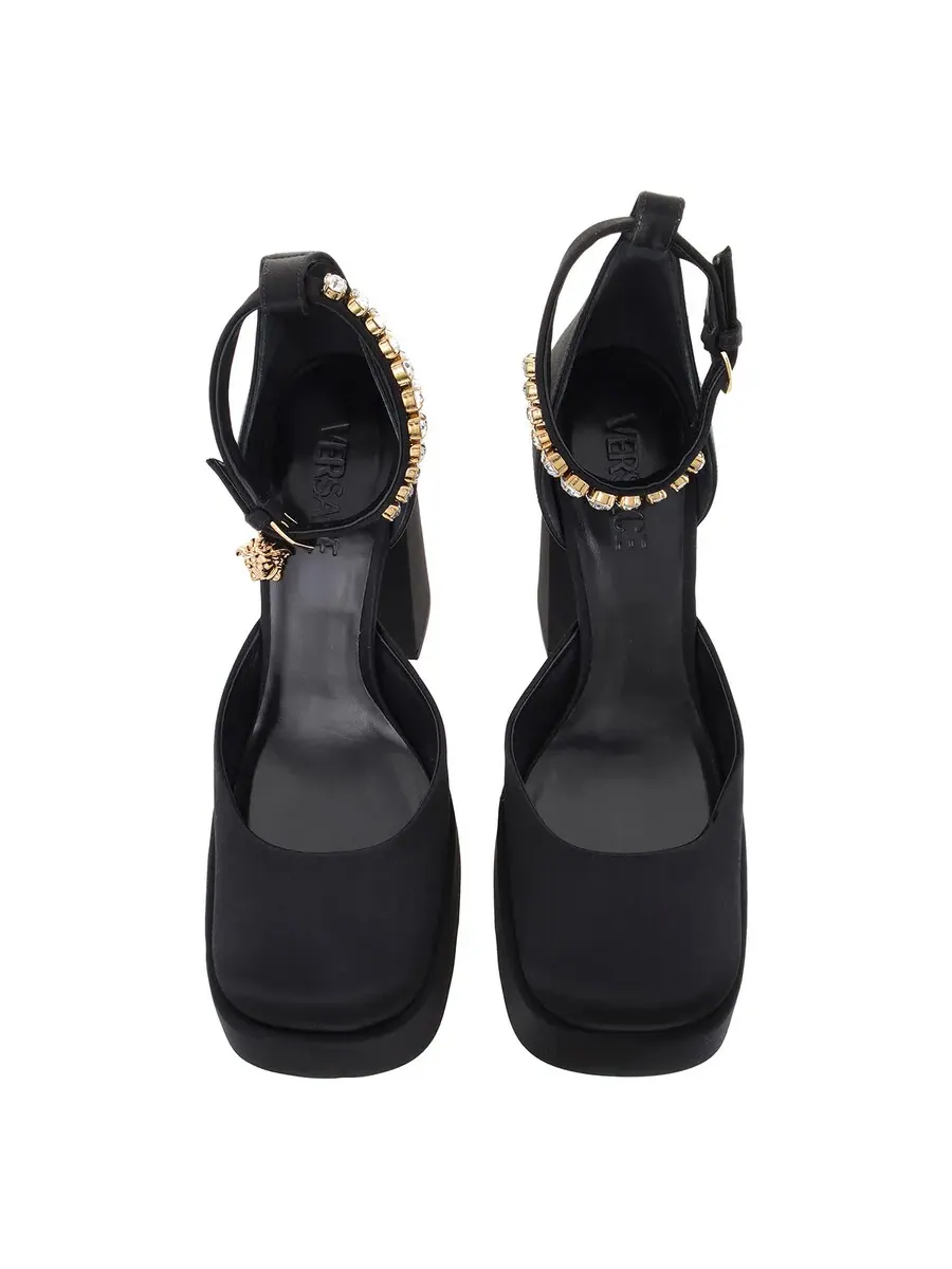 Туфли на платформе Versace Medusa Aevitas — изображение 3 из 3, черный/золотистый