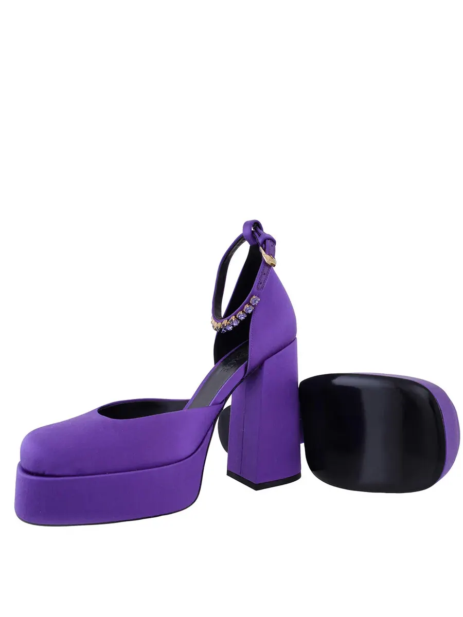 Туфли на платформе Versace Medusa Aevitas — изображение 2 из 4, фиолетовый/золотистый