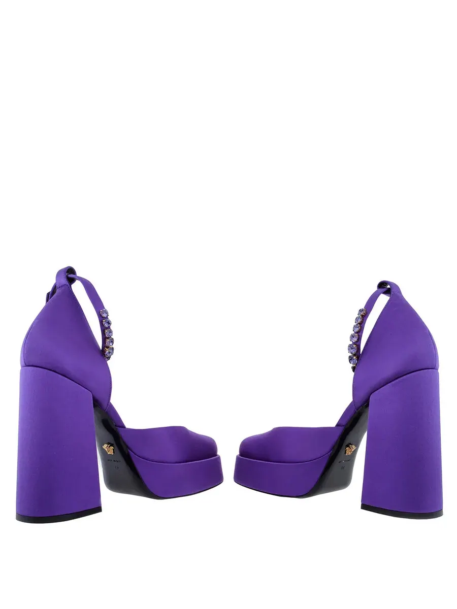 Туфли на платформе Versace Medusa Aevitas — изображение 4 из 4, фиолетовый/золотистый