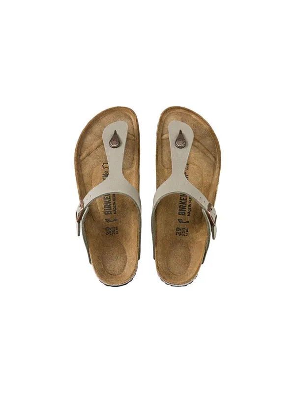 Тапочки gizeh birko flor birkibuc 'stone' Birkenstock — изображение 4 из 4, серый