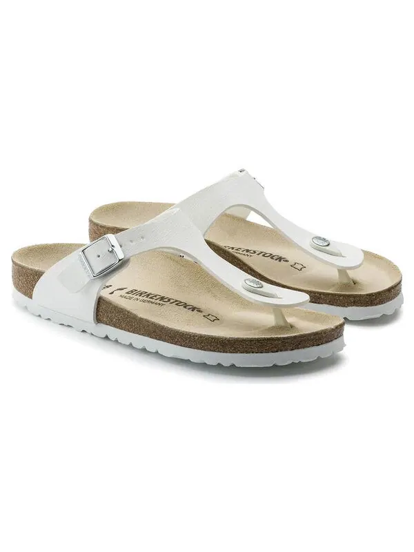 Тапочки gizeh birko-flor 'white' Birkenstock — изображение 3 из 4, белый
