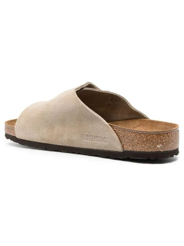 Тапочки zrich suede leather 'stone coin' Birkenstock — изображение 4 из 4, серый