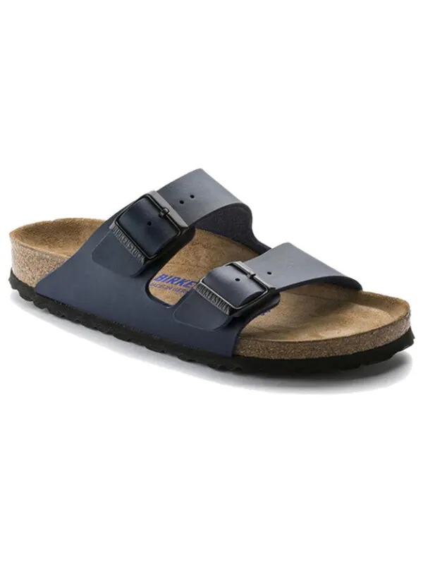 Тапочки arizona soft footbed birko-flor 'blue' Birkenstock — изображение 2 из 4, синий