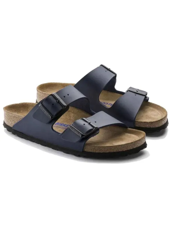 Тапочки arizona soft footbed birko-flor 'blue' Birkenstock — изображение 3 из 4, синий