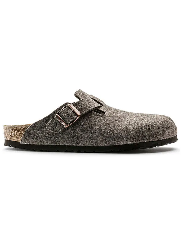 Тапочки boston wool felt sandals 'cacao' Birkenstock — изображение 2 из 4, коричневый