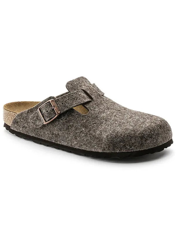 Тапочки boston wool felt sandals 'cacao' Birkenstock — изображение 3 из 4, коричневый