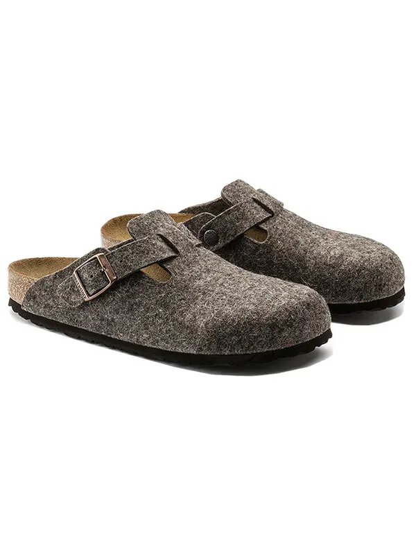 Тапочки boston wool felt sandals 'cacao' Birkenstock — изображение 4 из 4, коричневый