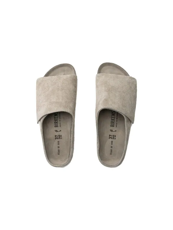 Тапочки x fear of god los feliz suede leather sandals 'taupe' Birkenstock — изображение 4 из 4, бежевый