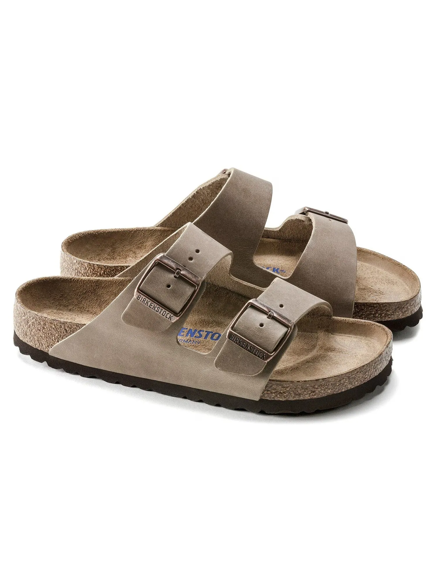 Сандалии Birkenstock Arizona Soft Footbed Natural Leather Oiled узкие — изображение 1 из 9, коричневый