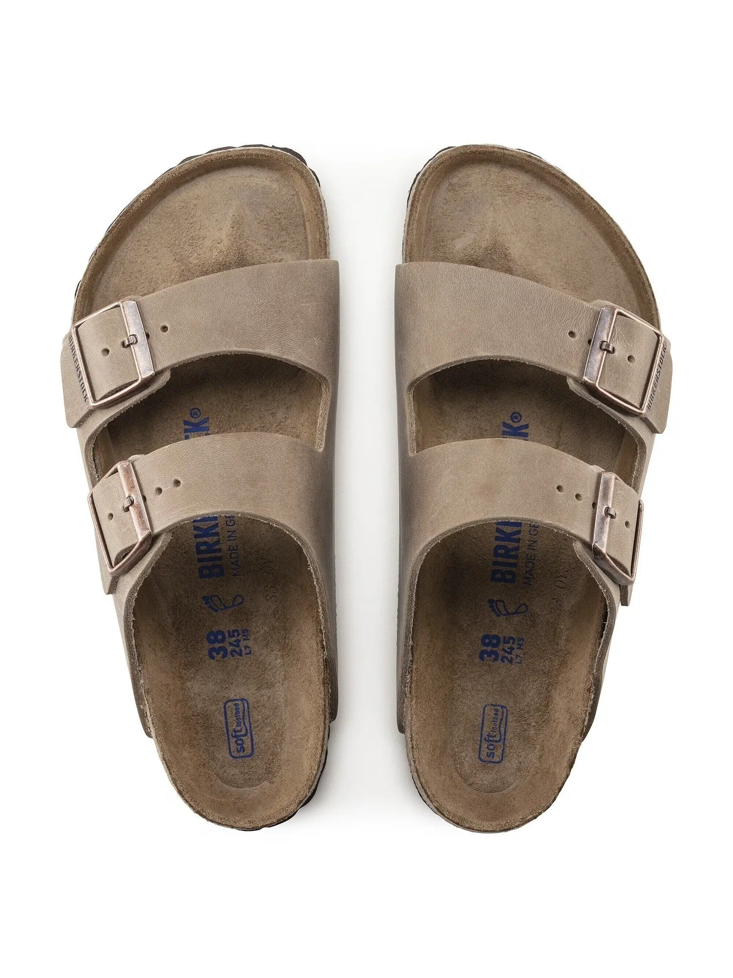 Сандалии Birkenstock Arizona Soft Footbed Natural Leather Oiled узкие — изображение 6 из 9, коричневый