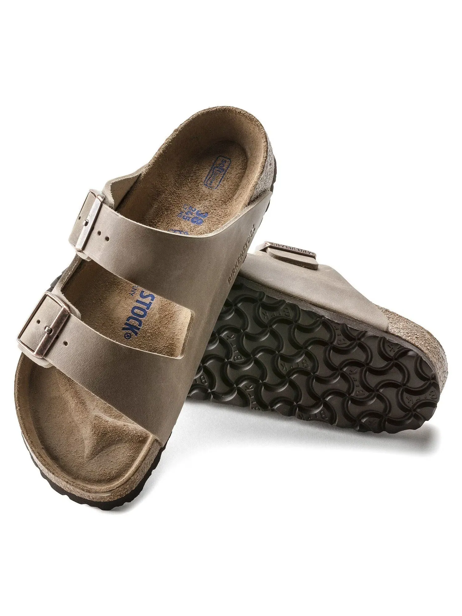 Сандалии Birkenstock Arizona Soft Footbed Natural Leather Oiled узкие — изображение 8 из 9, коричневый