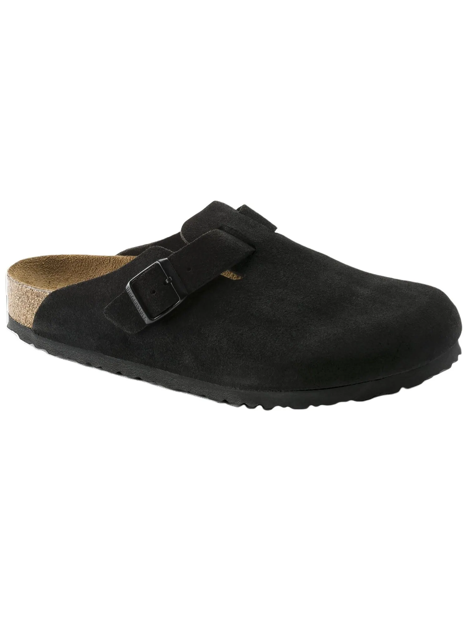 Мюли Birkenstock Boston Soft Footbed Suede Leather — изображение 2 из 6, черный