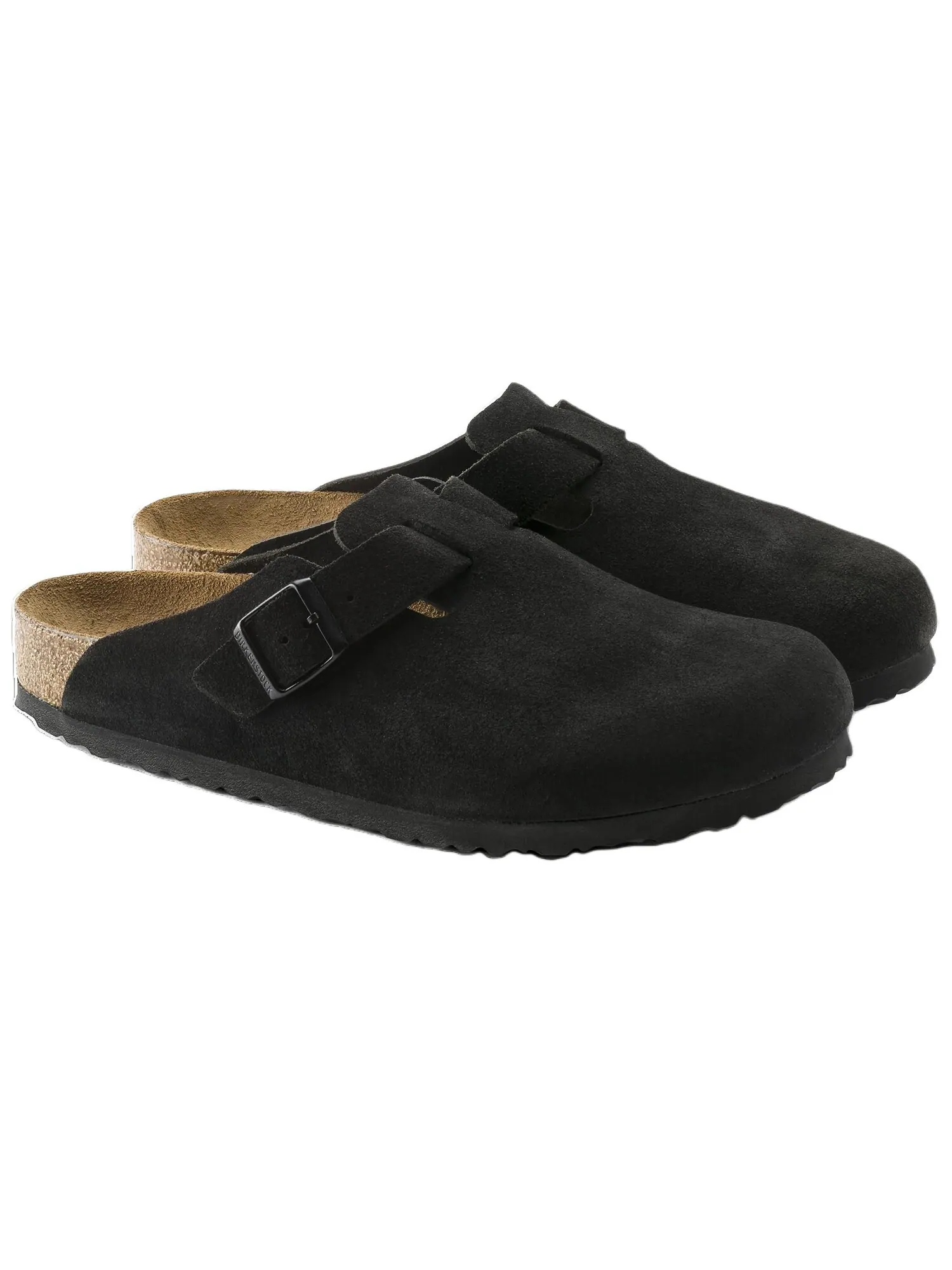 Мюли Birkenstock Boston Soft Footbed Suede Leather — изображение 3 из 6, черный