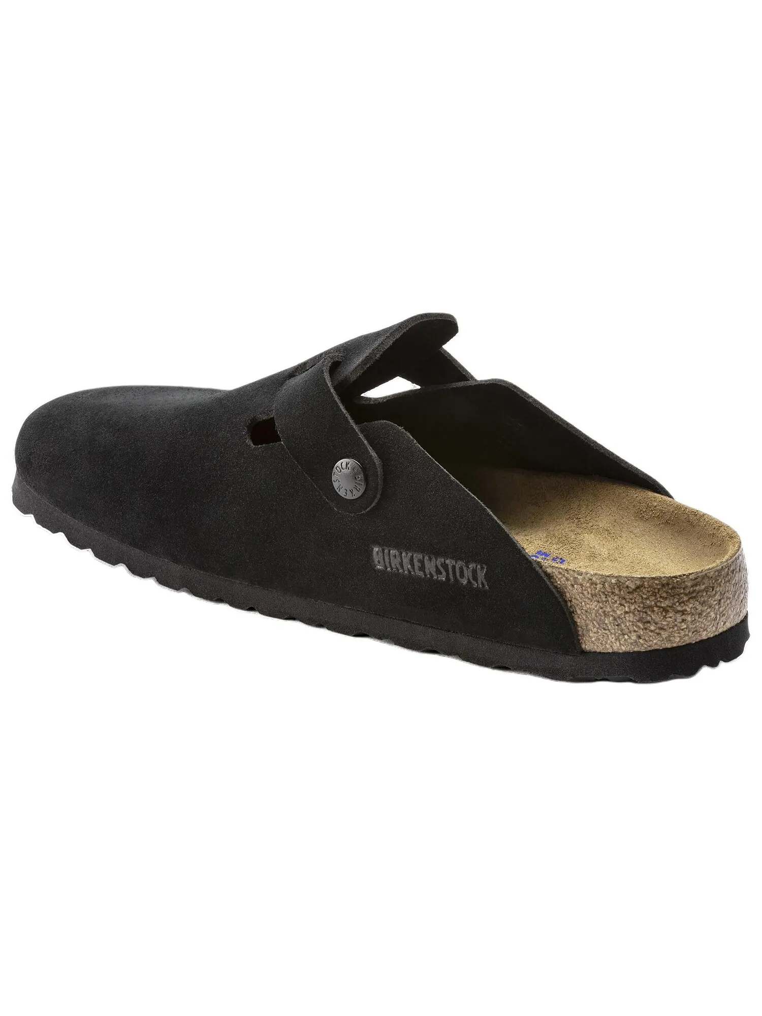 Мюли Birkenstock Boston Soft Footbed Suede Leather — изображение 4 из 6, черный