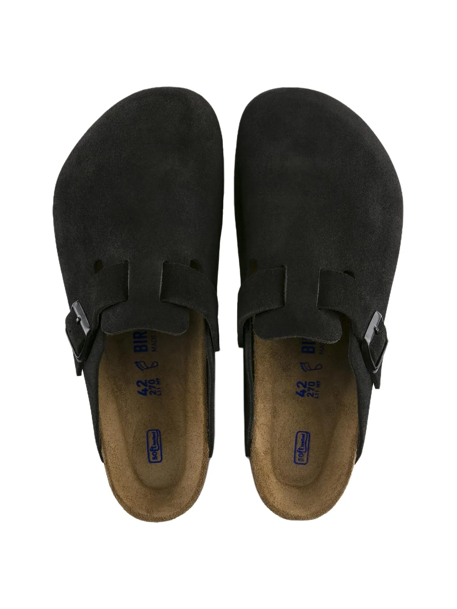 Мюли Birkenstock Boston Soft Footbed Suede Leather — изображение 5 из 6, черный