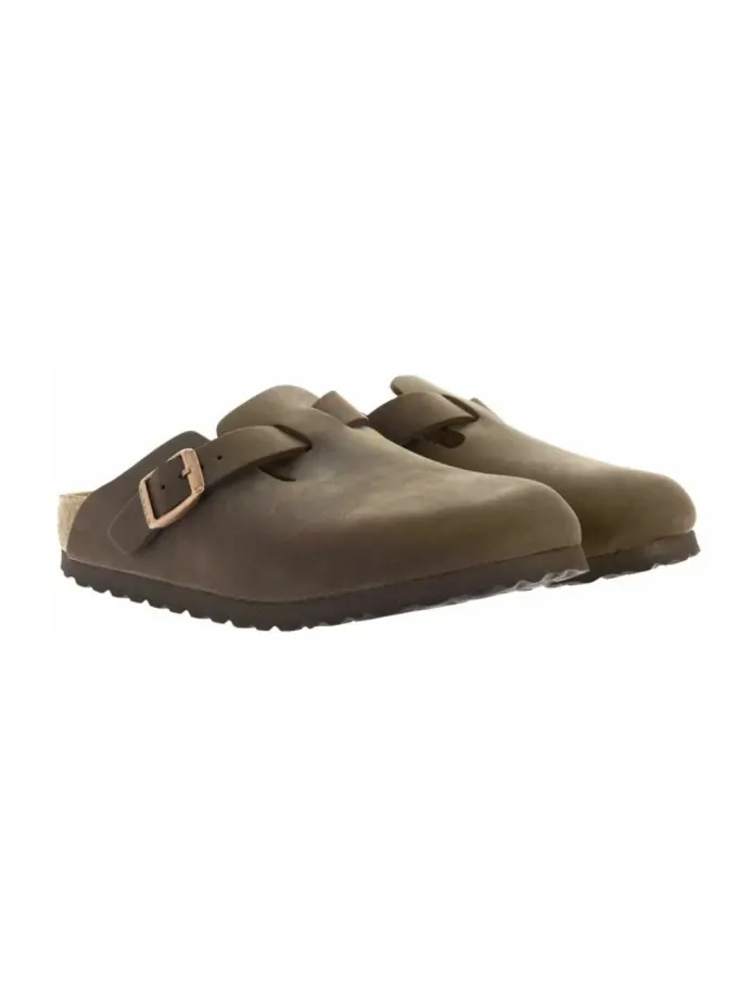 Мюли Birkenstock Boston Oiled Leather узкие, унисекс — изображение 2 из 4, хабана