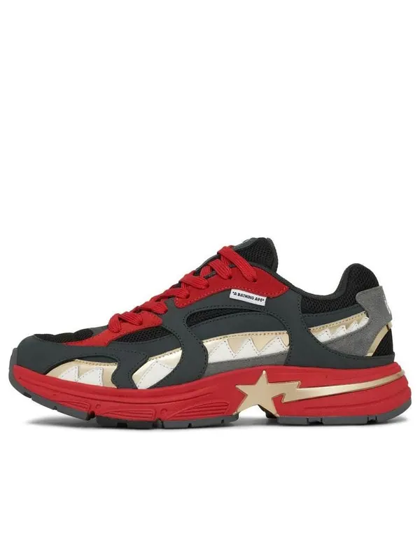 Кроссовки shark sta 'china' A Bathing Ape — изображение 1 из 4, черный/красный/мульти