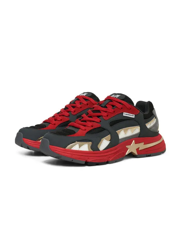 Кроссовки shark sta 'china' A Bathing Ape — изображение 3 из 4, черный/красный/мульти