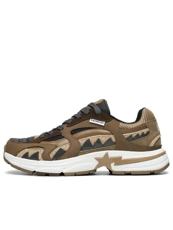 Кроссовки shark sta 'beige multi' A Bathing Ape — изображение 1 из 4, бежевый/мульти
