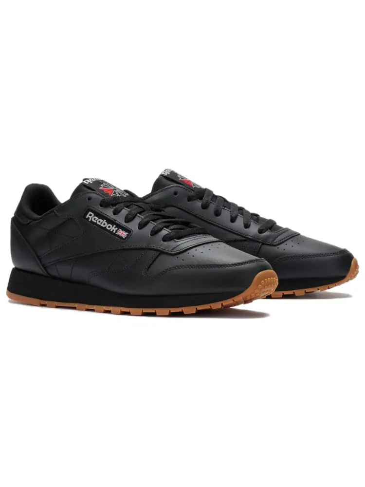 Кроссовки Reebok Classic Leather 'Core Black' — изображение 2 из 4, черный