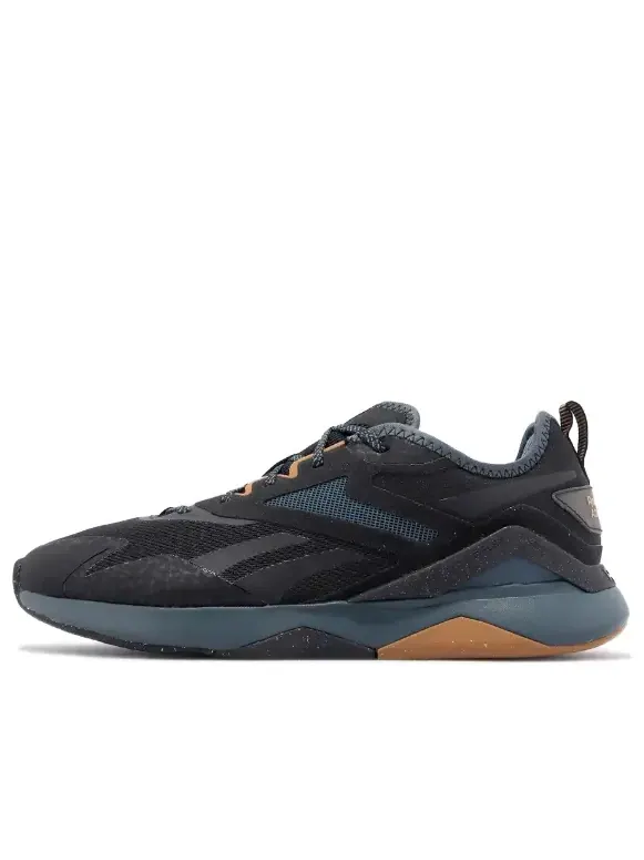 Кроссовки nanoflex adventure tr 2 'black hoops blue' Reebok — изображение 1 из 4, черный/синий/коричневый