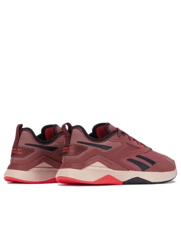 Кроссовки nanoflex adventure tr 2 'burgundy beige black' Reebok — изображение 2 из 3, бордовый/бежевый/черный
