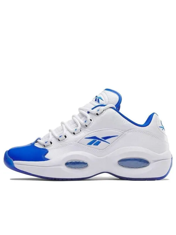 Кроссовки question low 'white electric cobalt' Reebok — изображение 1 из 4, белый//черный