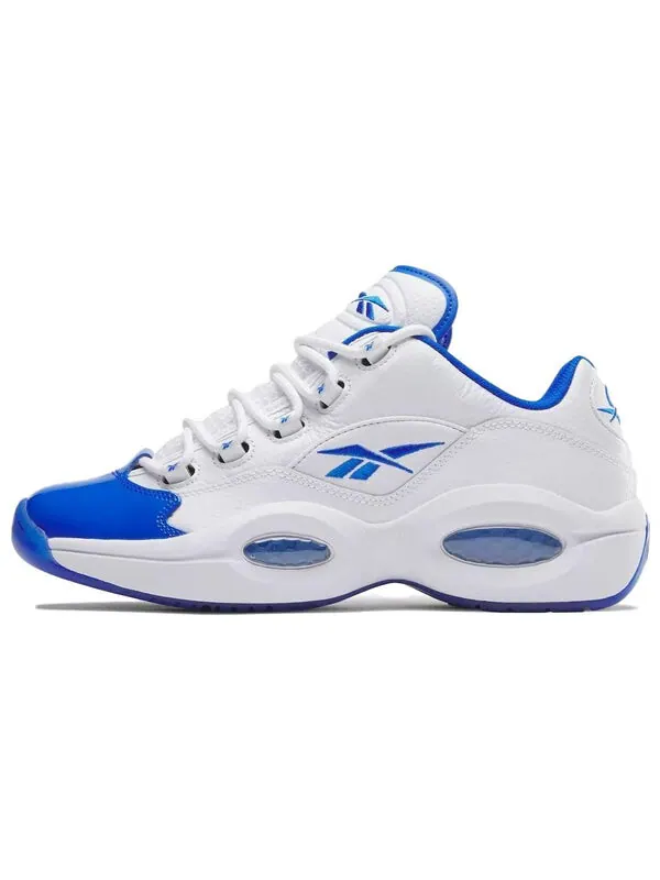 Кроссовки question low 'white electric cobalt' Reebok — изображение 2 из 4, белый//черный