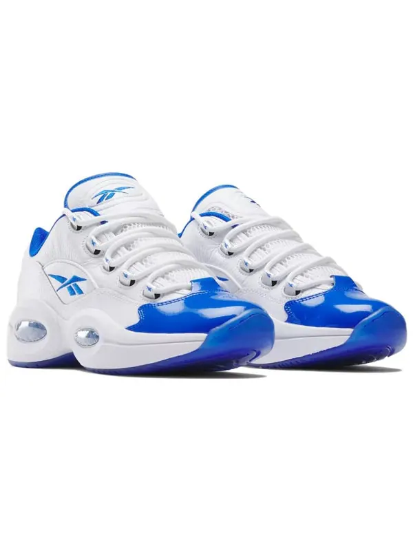 Кроссовки question low 'white electric cobalt' Reebok — изображение 3 из 4, белый//черный