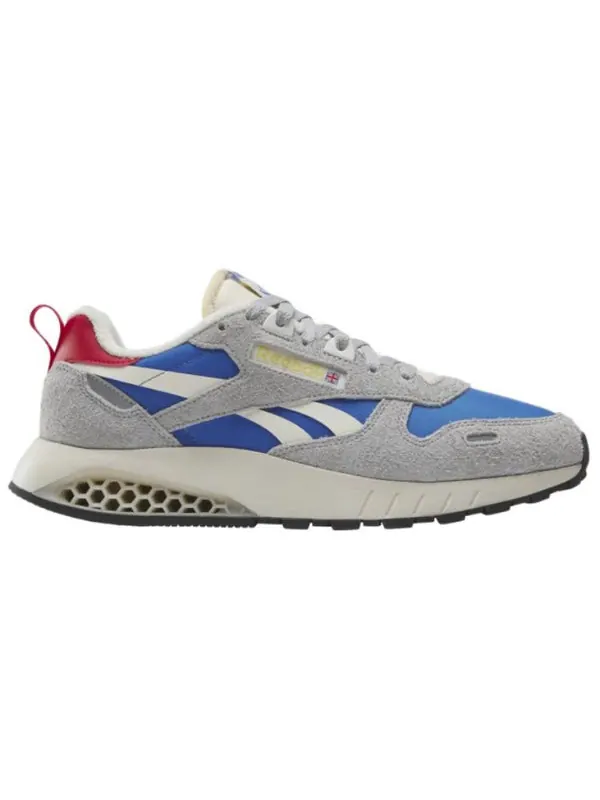 Кроссовки classic leather hexalite 'grey' Reebok — изображение 2 из 4, серый/синий