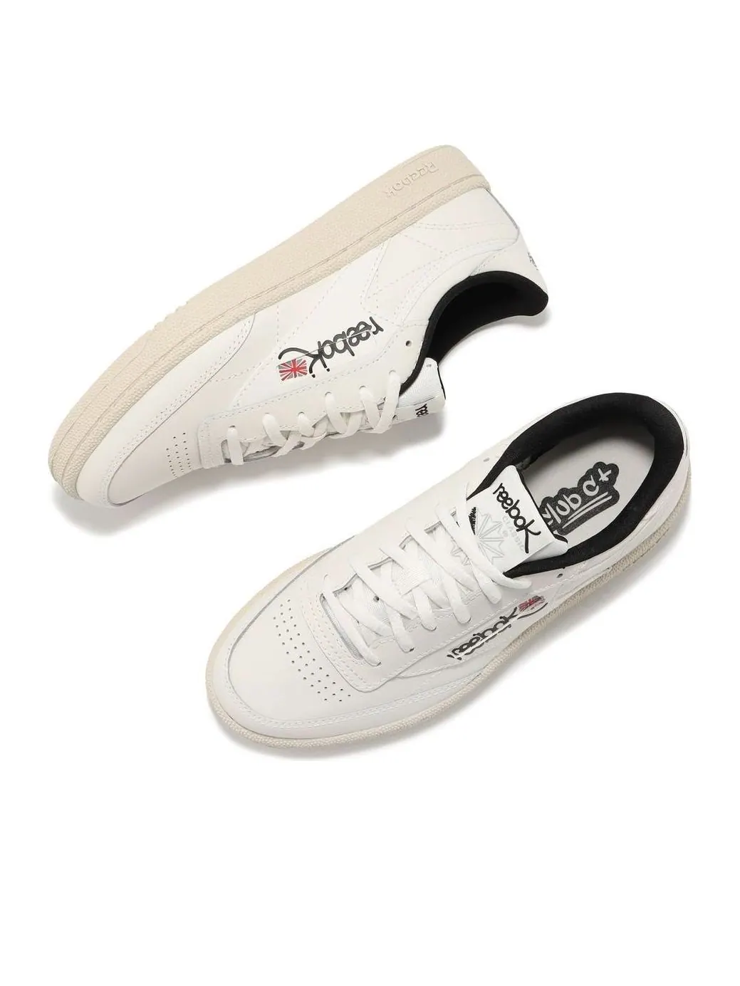 Кроссовки Reebok Club C 85 'Белый черный' — изображение 3 из 6, белый/черный