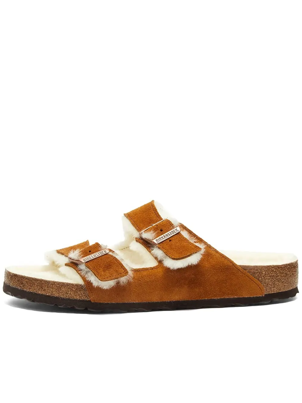 Сандалии Birkenstock Arizona Shearling Suede Leather — изображение 2 из 5, коричневый
