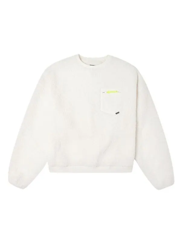 Топ (WMNS) Converse Sherpa Crew 'Egret' — изображение 1 из 2, белый