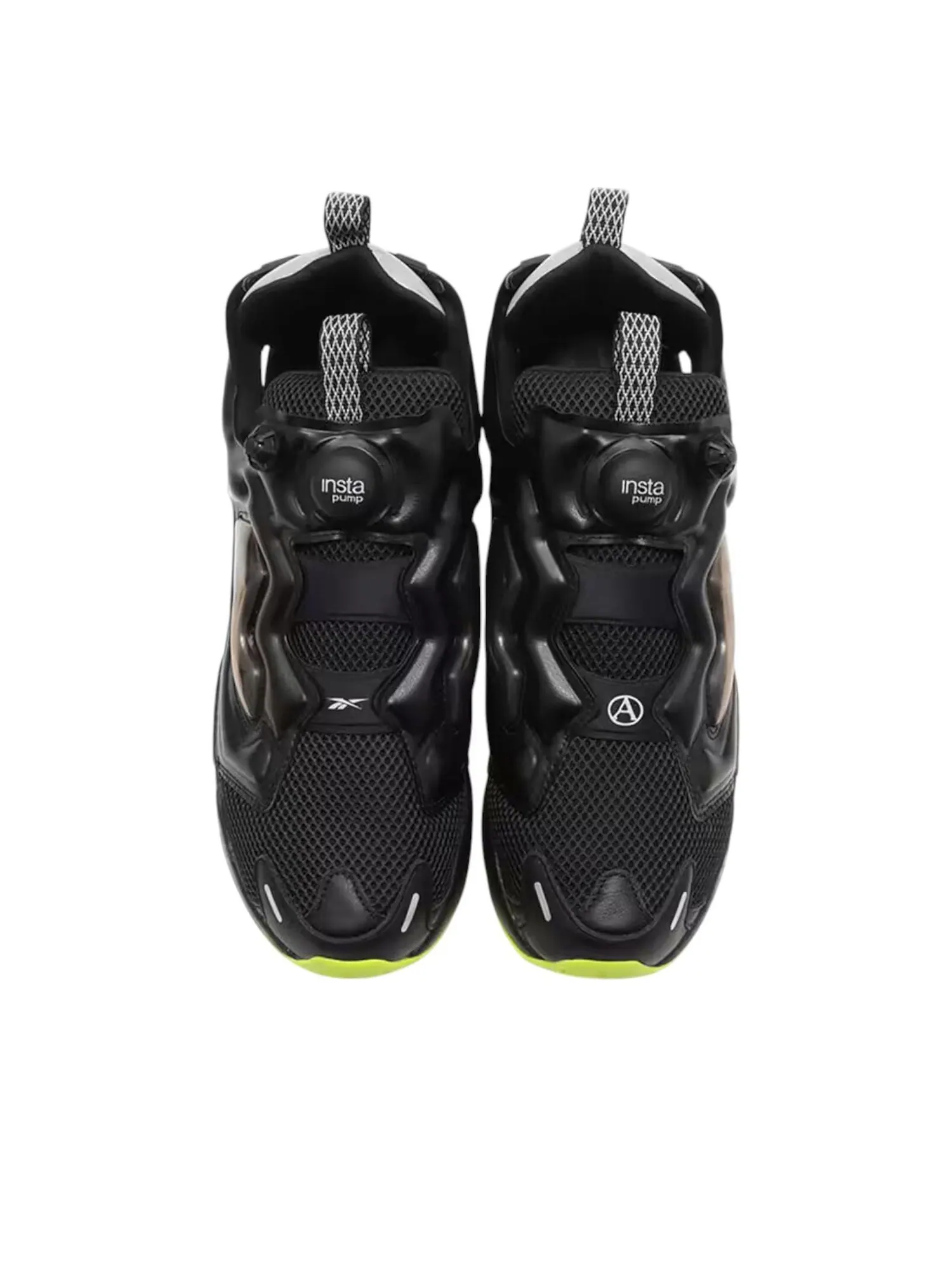 Кроссовки Reebok x Aries InstaPump Fury 94 'Black Grey Lime' — изображение 4 из 6, черный