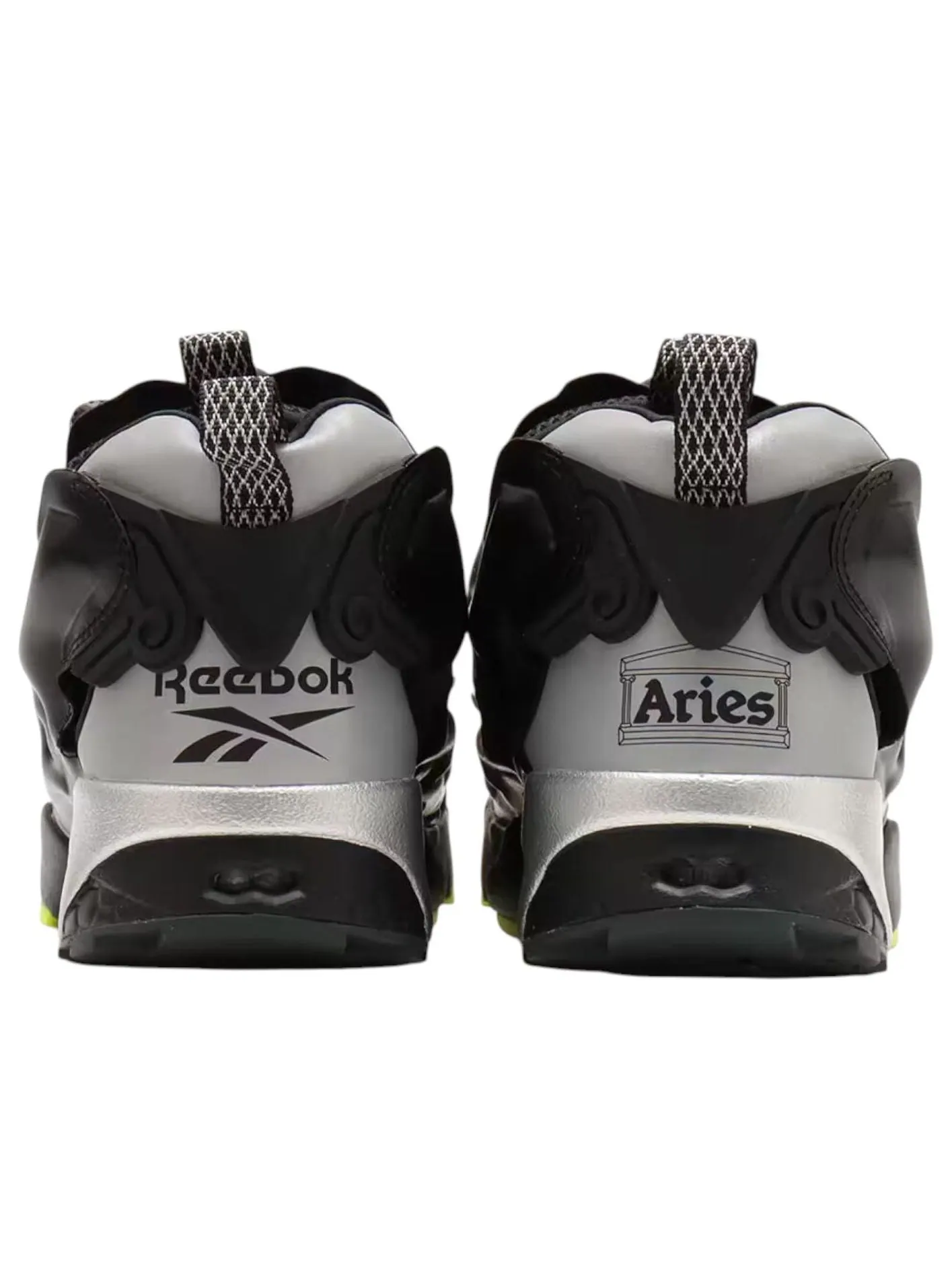 Reebok x Aries InstaPump Fury 94 'Black Grey Lime' — изображение 3 из 6, черный/серый