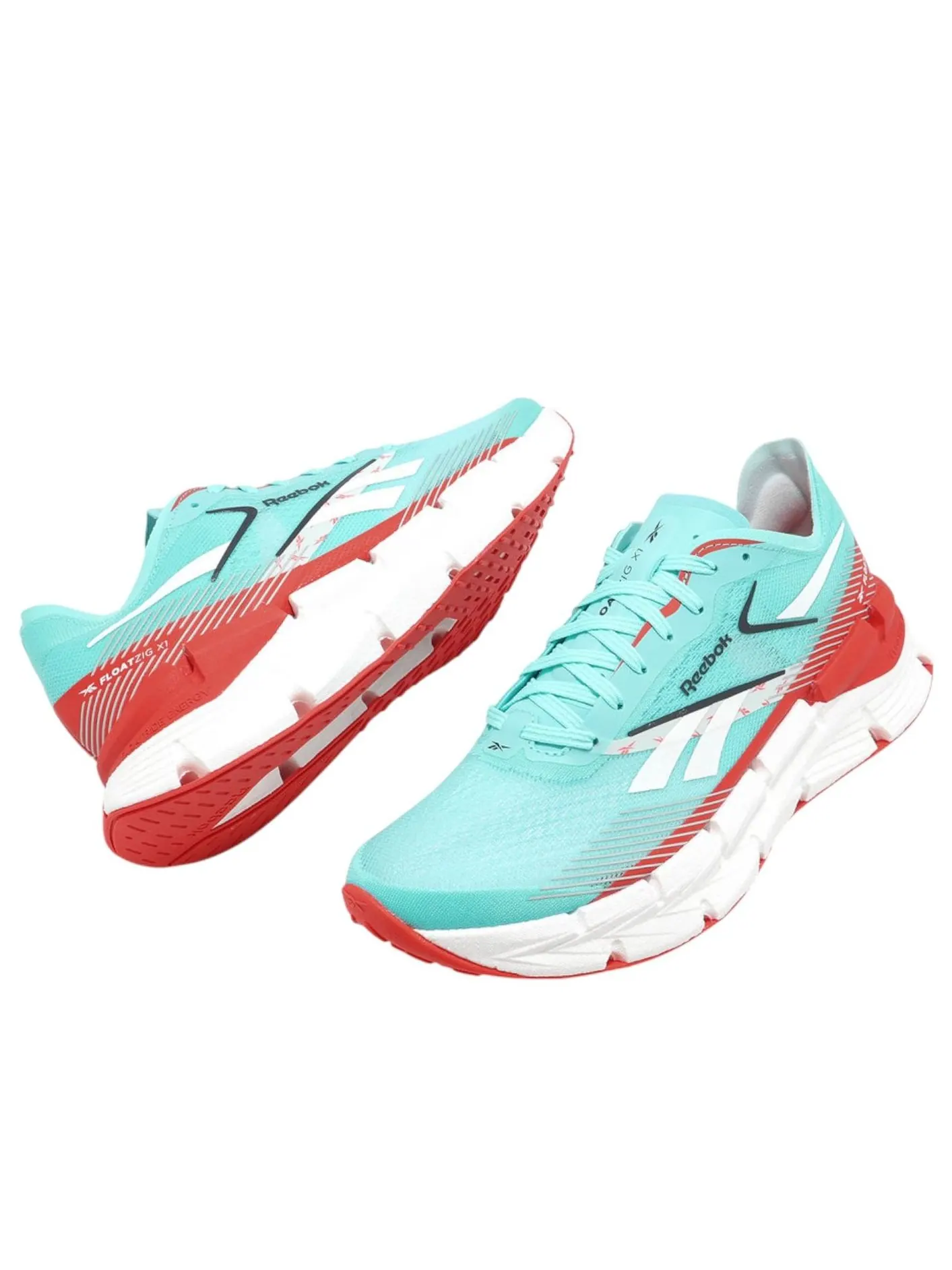 Reebok FloatiZig X1 'Aqua' — изображение 3 из 6, голубой/красный