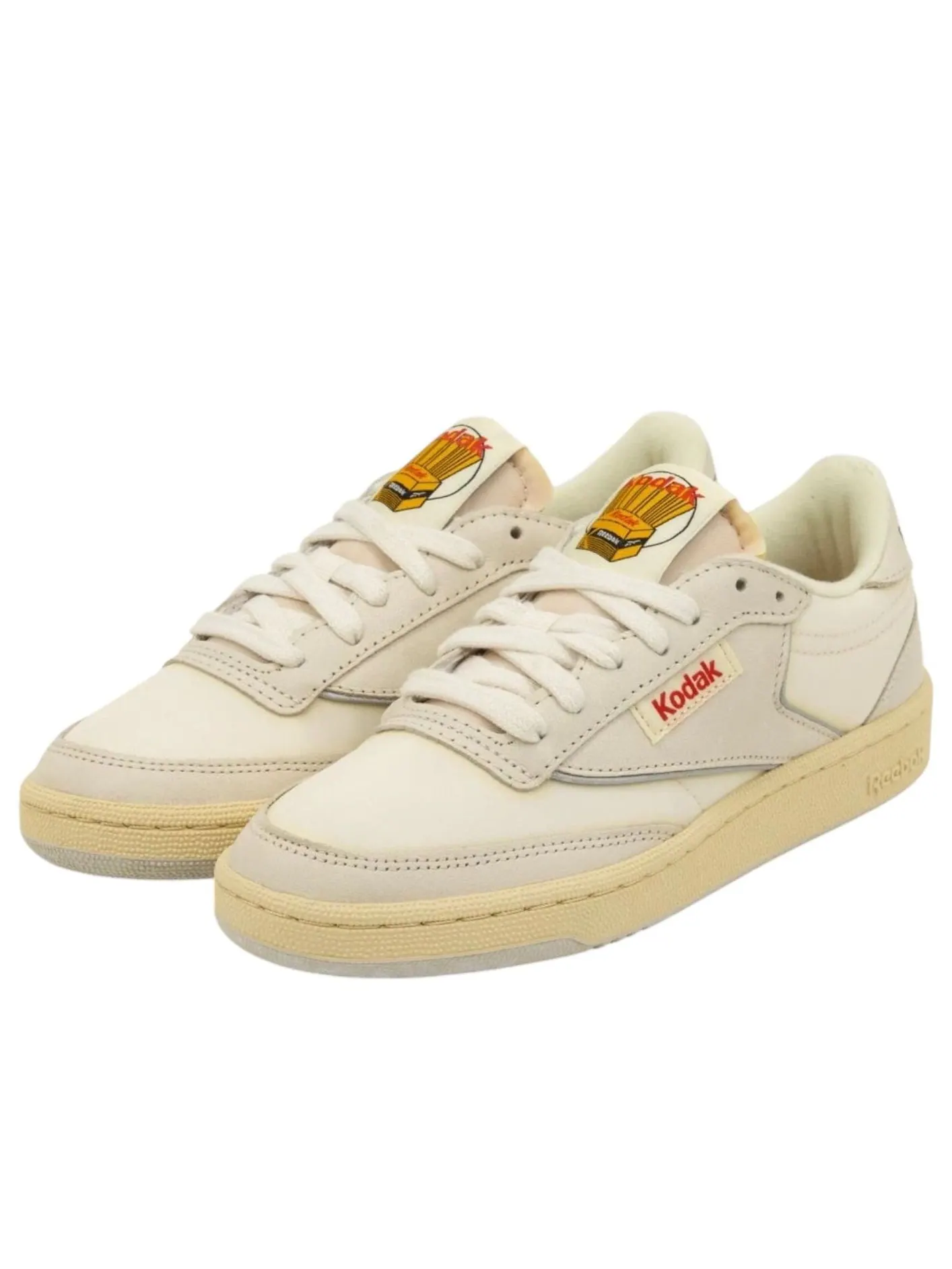 Reebok x Kodak Club C 85 'Chalk Cream' — изображение 2 из 6, кремовый/красный