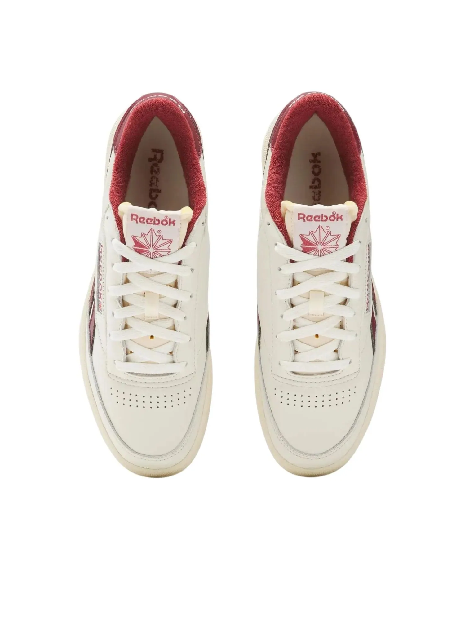 Кроссовки Reebok Club C Revenge Vintage 'Paper White Classic Burgundy' — изображение 2 из 6