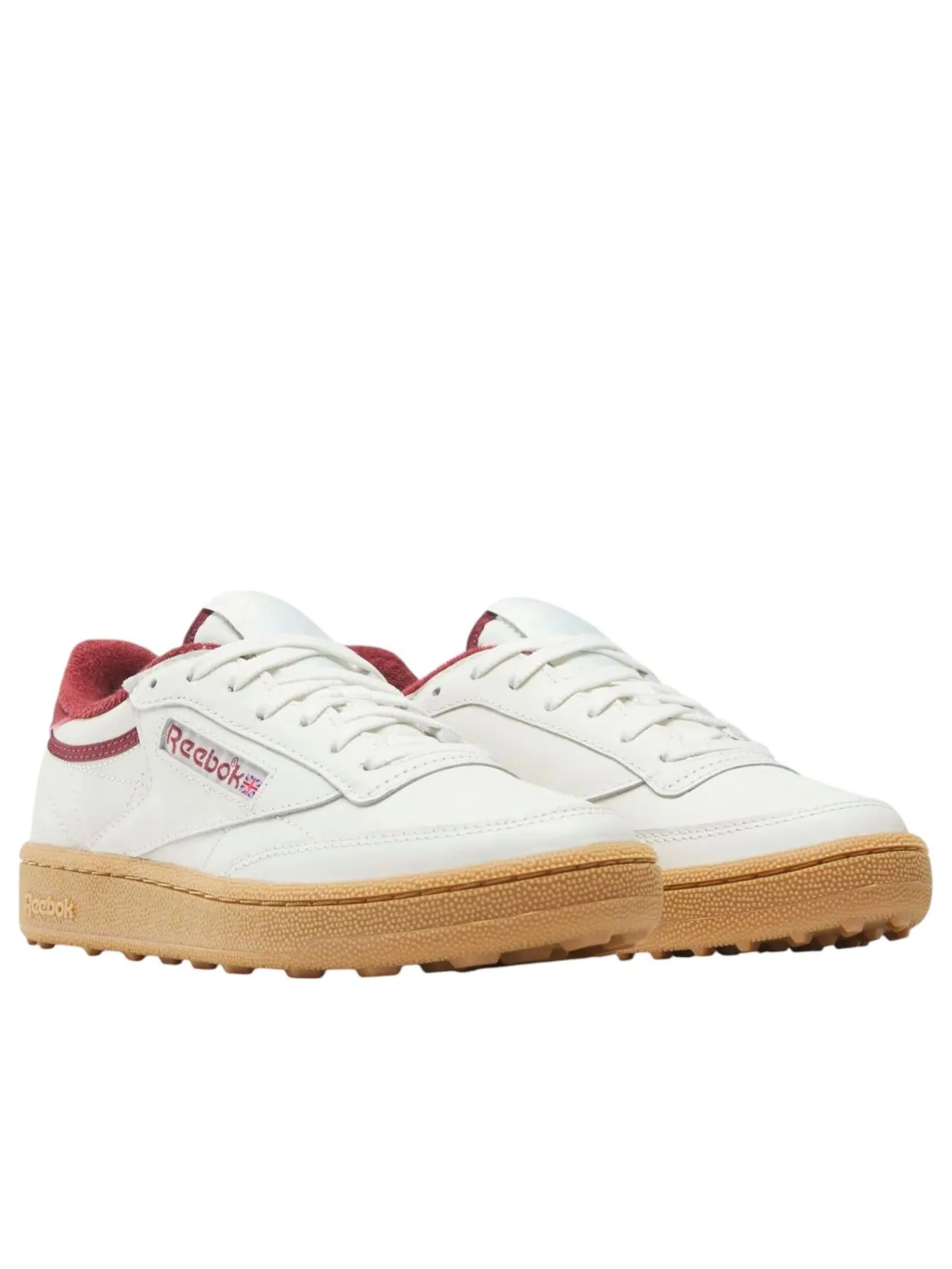 (WMNS) Кроссовки Reebok Club C Golf 'White Burgundy Gum' — изображение 5 из 6, классический бордовый