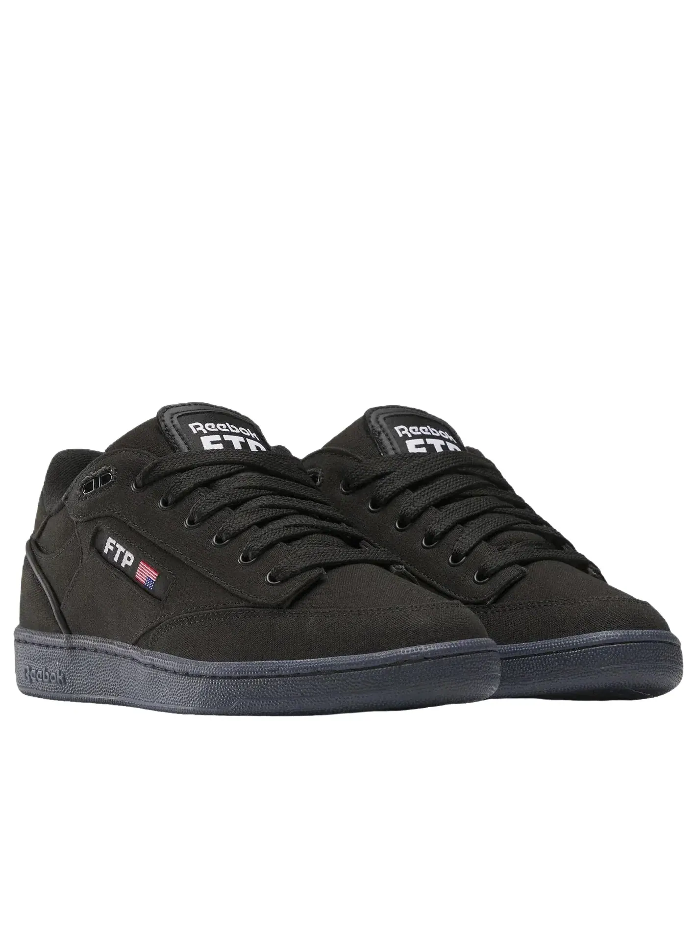 Мужские кроссовки с кожаным верхом Club C FTP Reebok — изображение 2 из 5, черный