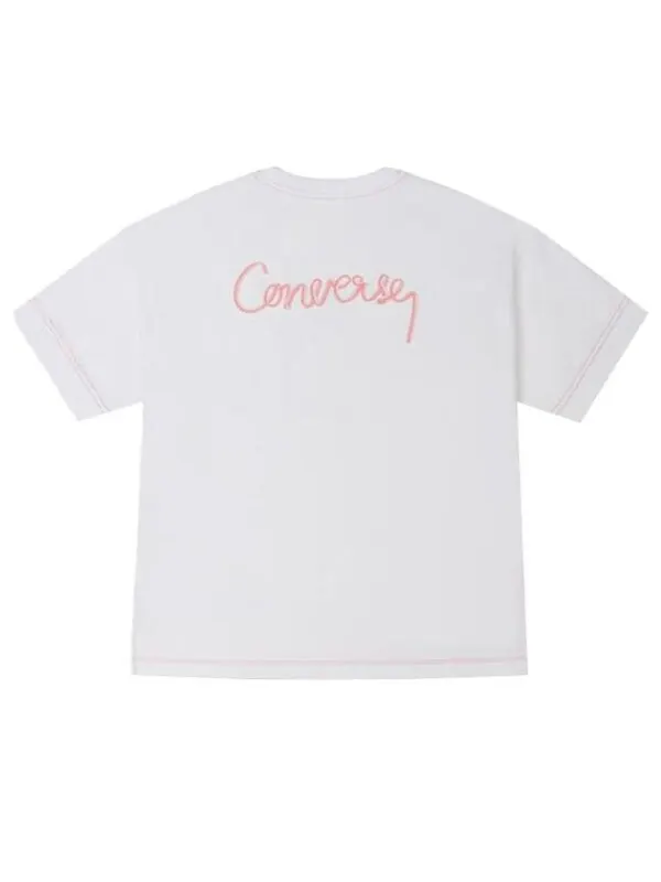Кроссовки (WMNS) Converse T-Shirt 'White' — изображение 1 из 1, белый/розовый