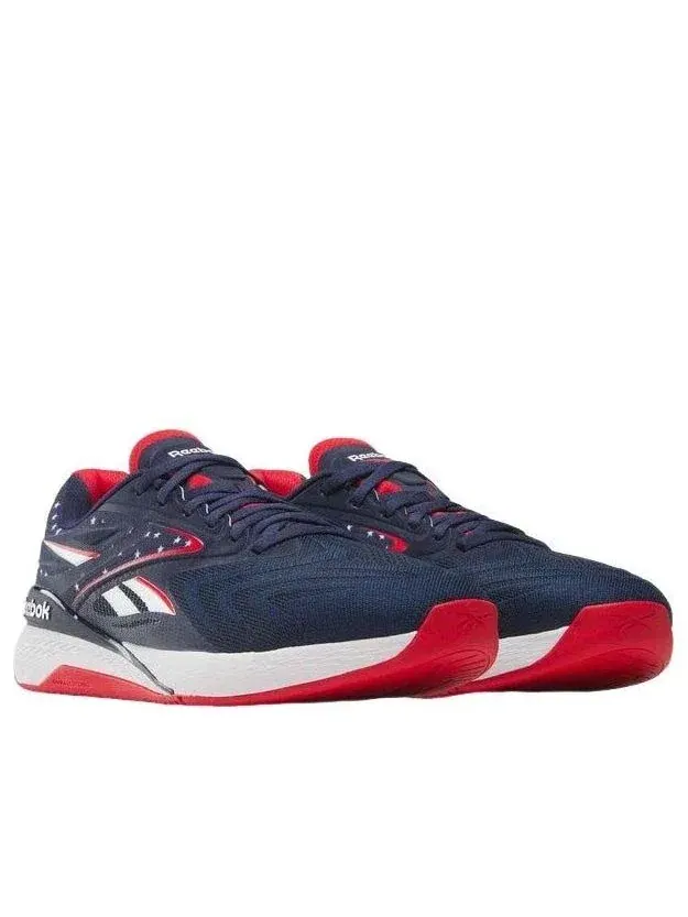 Мужские кроссовки для тренировок с высоким верхом Nano X5 Edge Vector Navy White Red Reebok — изображение 3 из 7, синий