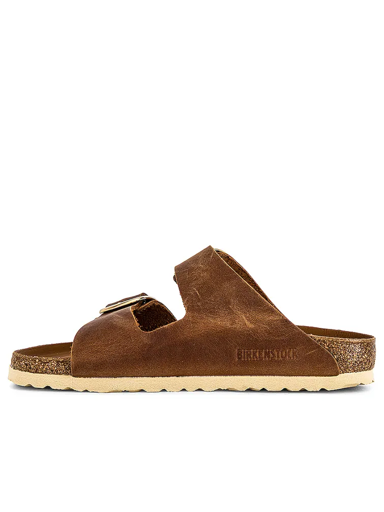 (WMNS) Birkenstock Arizona Big Buckle 'Oiled Leather Cognac' — изображение 1 из 5, коричневый