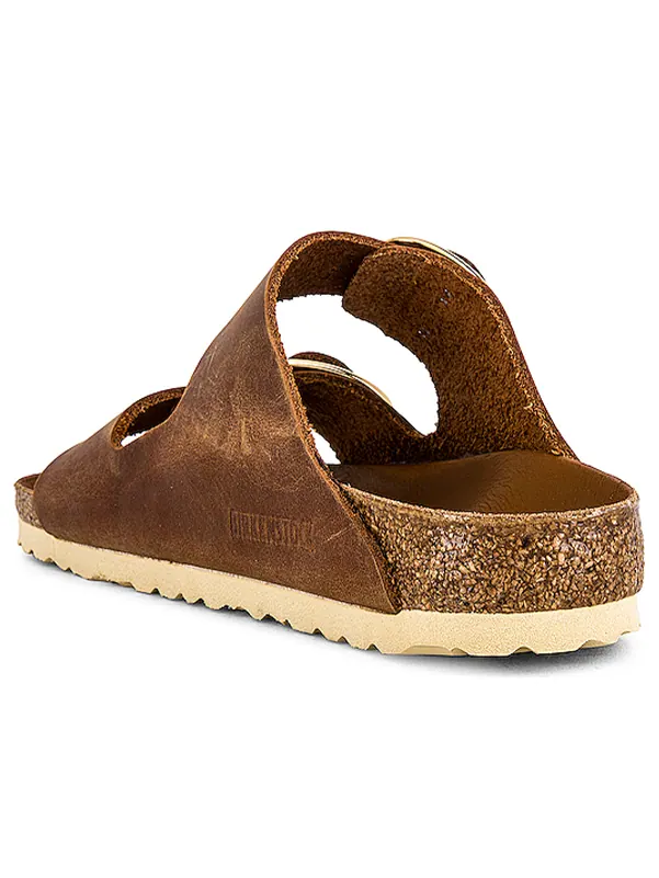 (WMNS) Birkenstock Arizona Big Buckle 'Oiled Leather Cognac' — изображение 3 из 5, коричневый