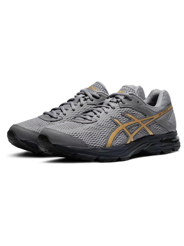 Кроссовки гель флюс 4 золотой Asics — изображение 2 из 4, серый/золотистый