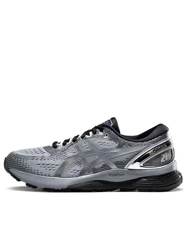 Кроссовки гель нимбус 21 платина Asics — изображение 1 из 4, серый