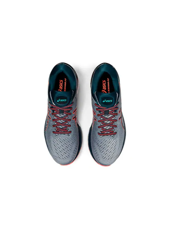 Кроссовки гелевые kayano 27 2e широкие Asics — изображение 4 из 4, серый/синий/оранжевый
