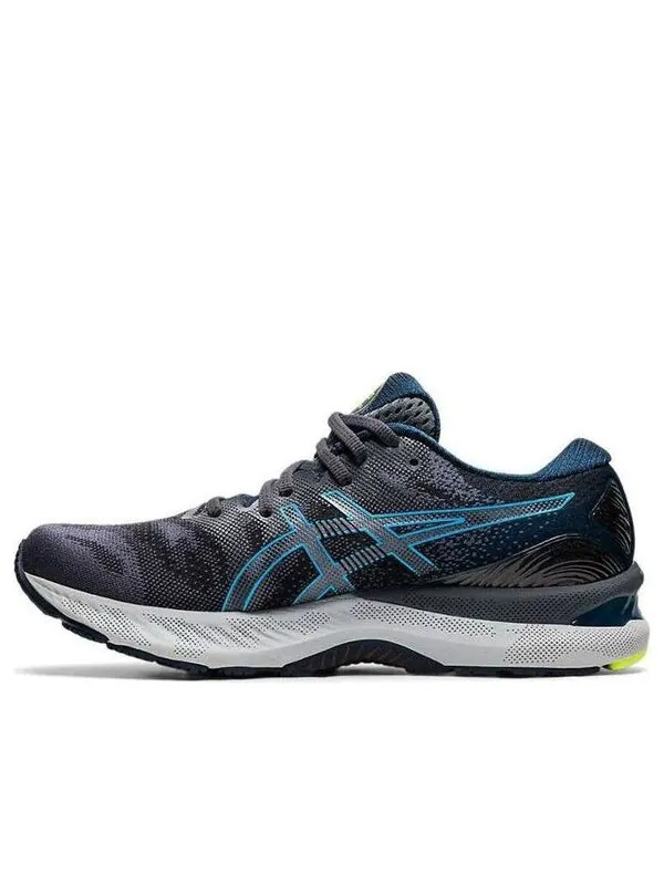 Кроссовки гель нимбус 23 4е широкие Asics — изображение 1 из 4, серый/синий