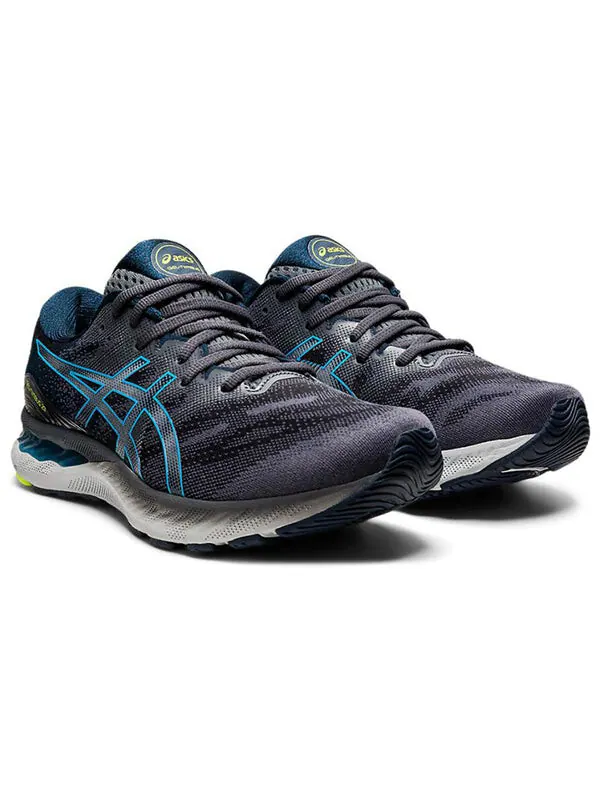 Кроссовки гель нимбус 23 4е широкие Asics — изображение 3 из 4, серый/синий