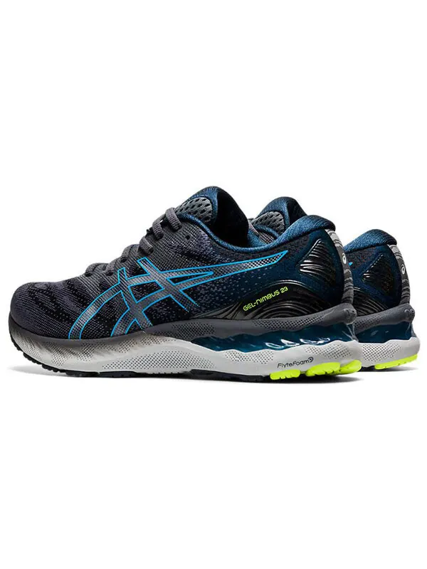 Кроссовки гель нимбус 23 4е широкие Asics — изображение 4 из 4, серый/синий